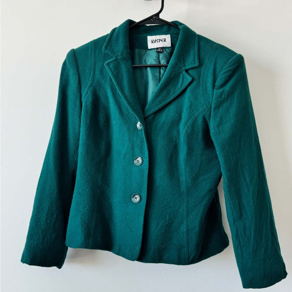 Kasper Women's Vintage Teal Blazer Size 12